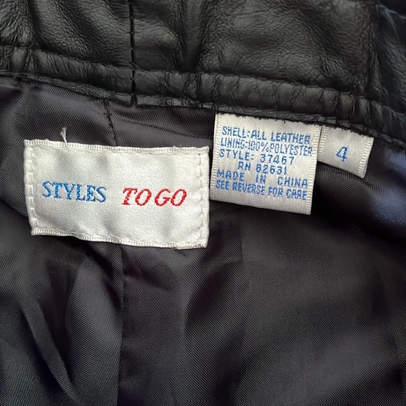 Black LEATHER Styles To Go Pants~sz 4 - Picture 8 of 8